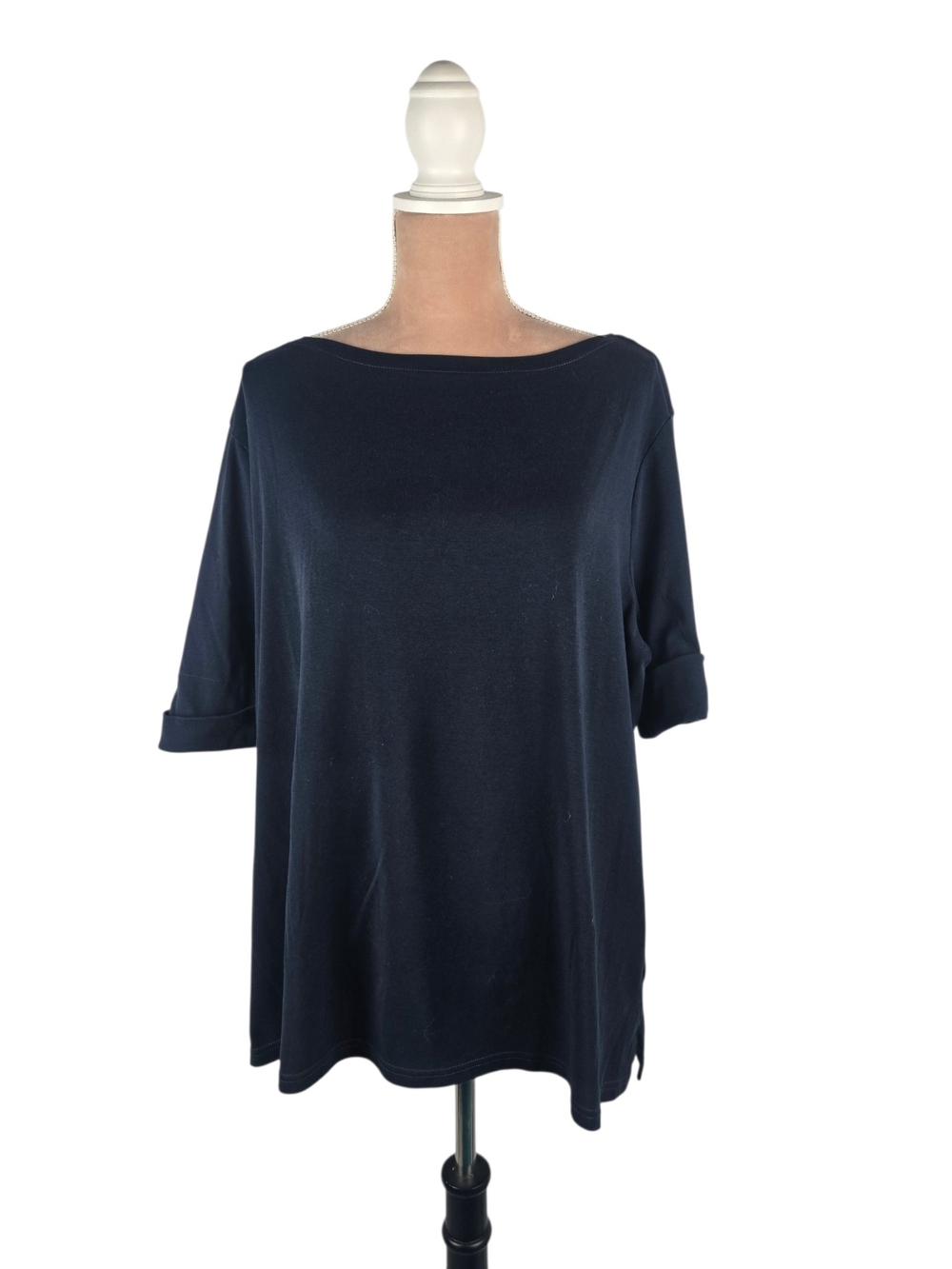 Lauren Ralph Lauren Boat Neck Top Navy Size 3X